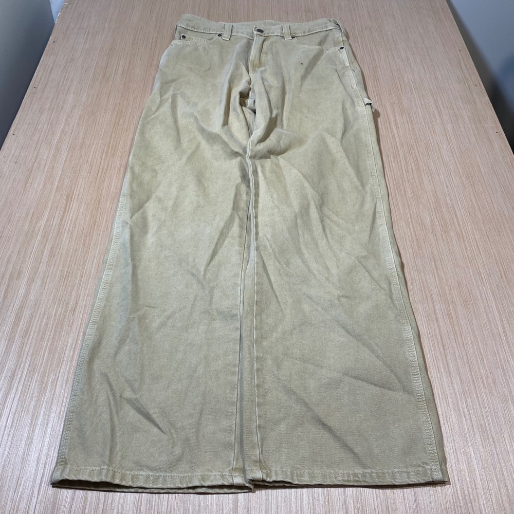Dickies Mens Carpenter Pants Tan Khaki Workwear Utility Jeans W32 L32
